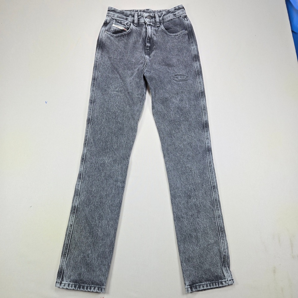 Diesel Jeans 1994 Slim High Straight Acid Wash Gray Womens Size 25 L32